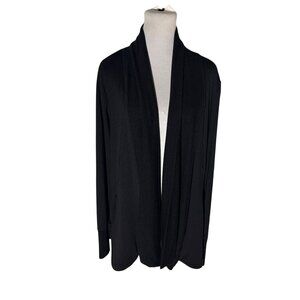 Athleta Pranayama Wrap Cardigan Black Modal Blend Size S